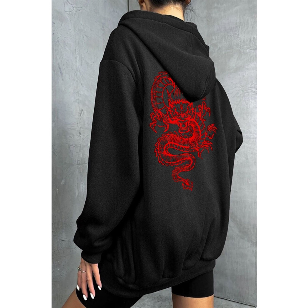 memowear Unisex Baskılı Fermuarlı Kapüşonlu Sweatshirt Hırka XL Beden Bayan Sweatshirt Fiyatı