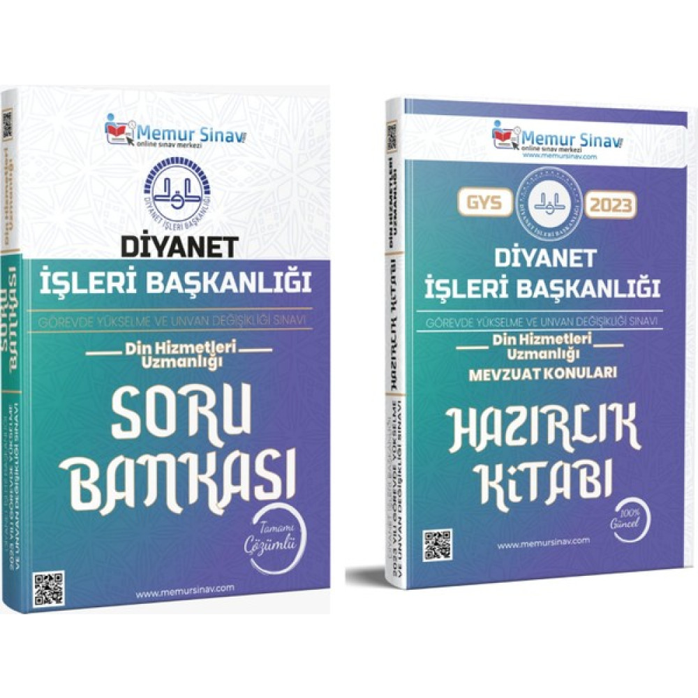 Memur Sınav 2023 Dib Din Hizmetleri Uzmanlığı 2'li Set( Mevzuat Hazırlık-Soru Bankası) Görevde Yükselme Sınavları Kitapları Fiyatı