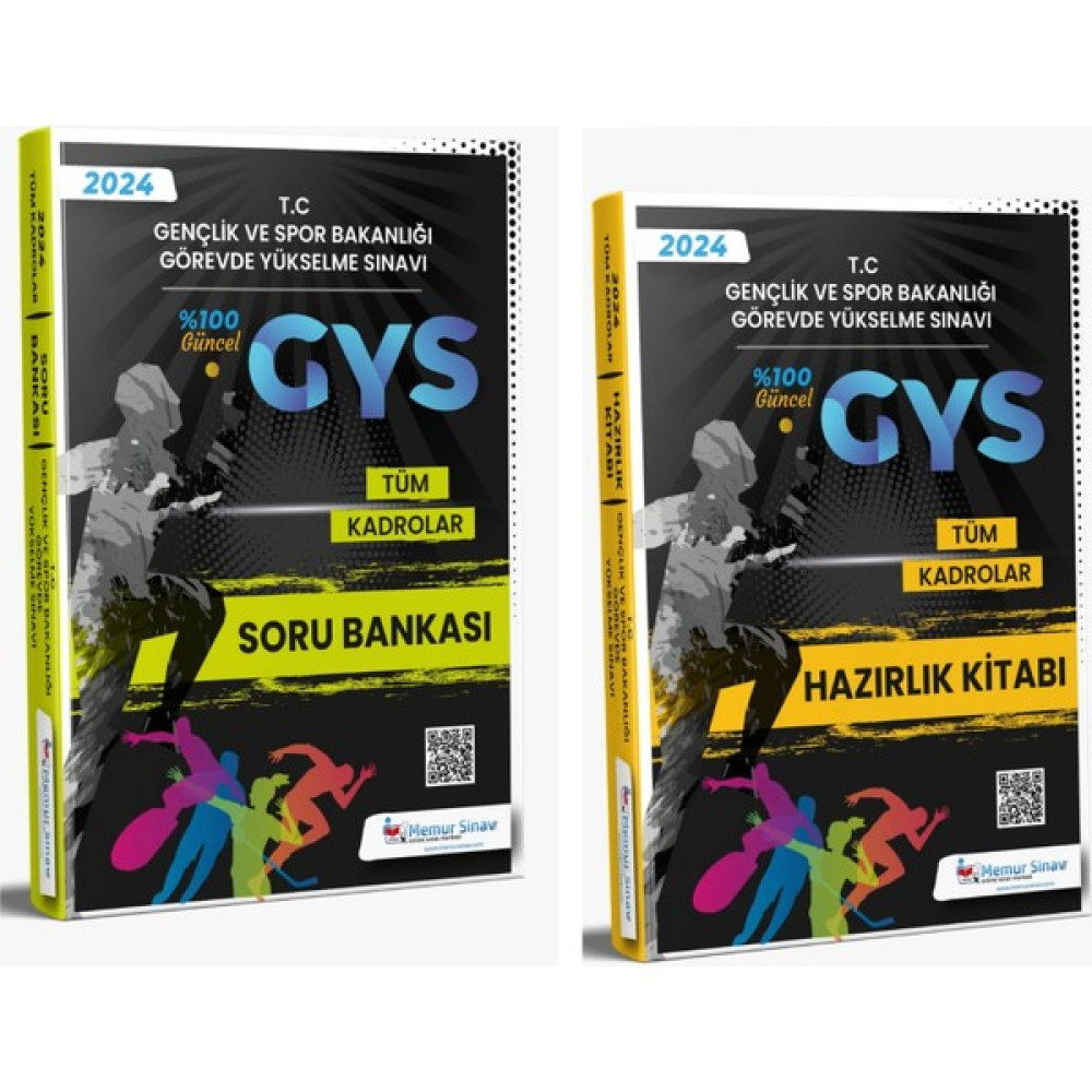 Memur Sınav 2024 Gençlik Ve Spor Bakanlığı Gys Tüm Kadrolar Hazırlık Kitabı Soru Bankası 2’li Set Görevde Yükselme Sınavları Kitapları Fiyatı