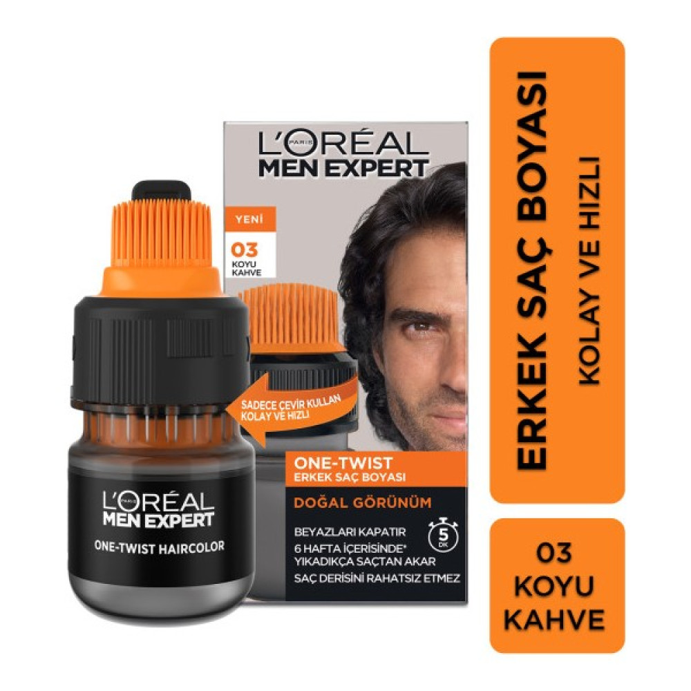 Men Expert One-Twist Erkek Saç Boyası Koyu Kahve 03 Saç Boyası Fiyatı