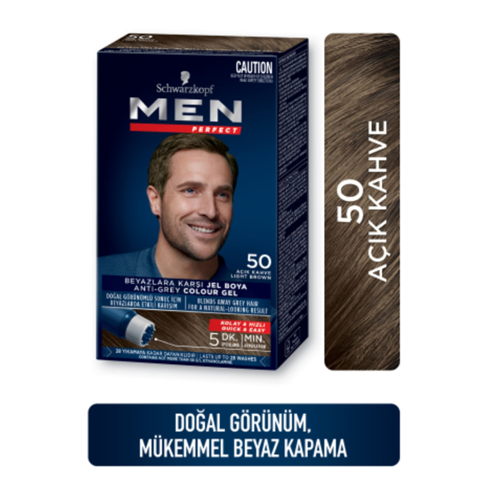 Men Perfect Perfect Erkek No:50 Açık Kahve Saç Boyası Saç Boyası Fiyatı