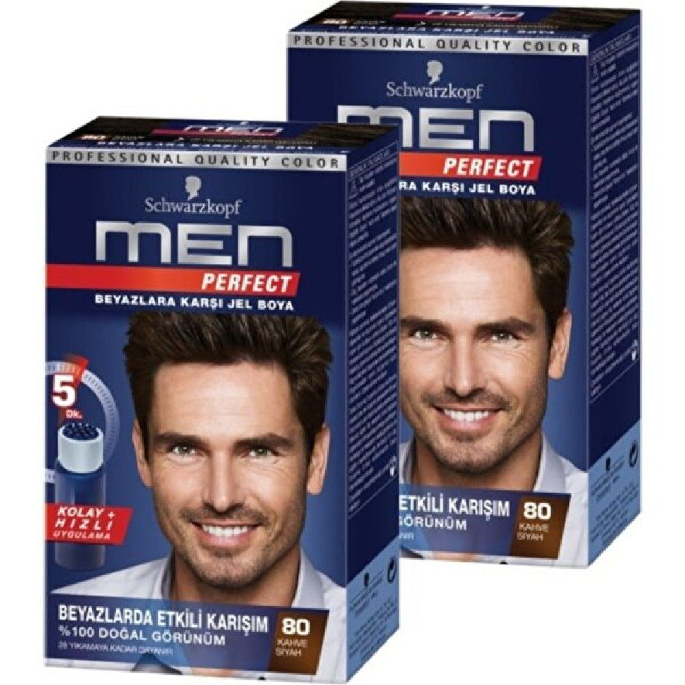 Men Perfect Saç Boyası 80 - Kahve Siyah 80 Ml X 2 Adet Saç Boyası Fiyatı