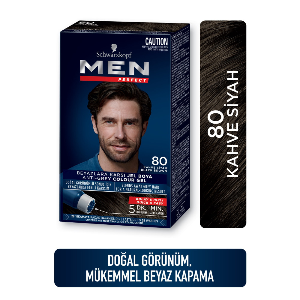 Men Perfect Schwarzkopf Saç Boyası 80 - Kahve Siyah Saç Boyası Fiyatı