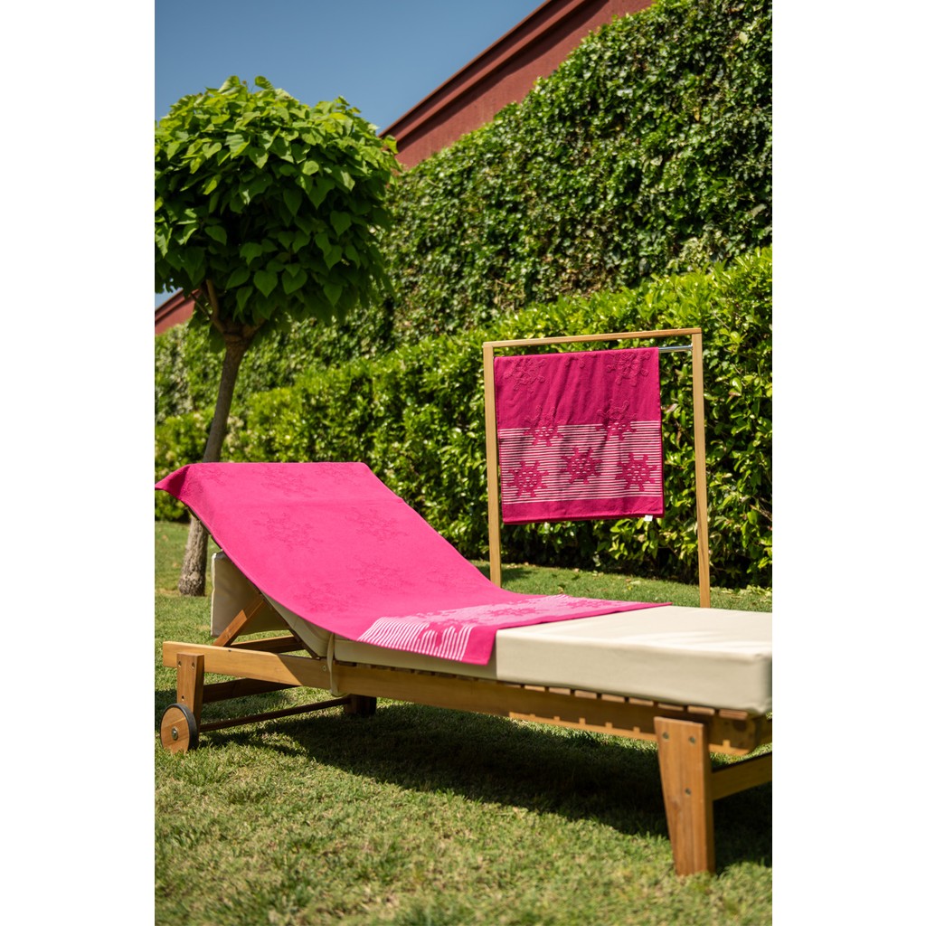 Menderes Home Cotton Collection Bukle Plaj Havlusu Çark Fuşya - 70 x 140 cm El / Yüz Havlusu Fiyatı