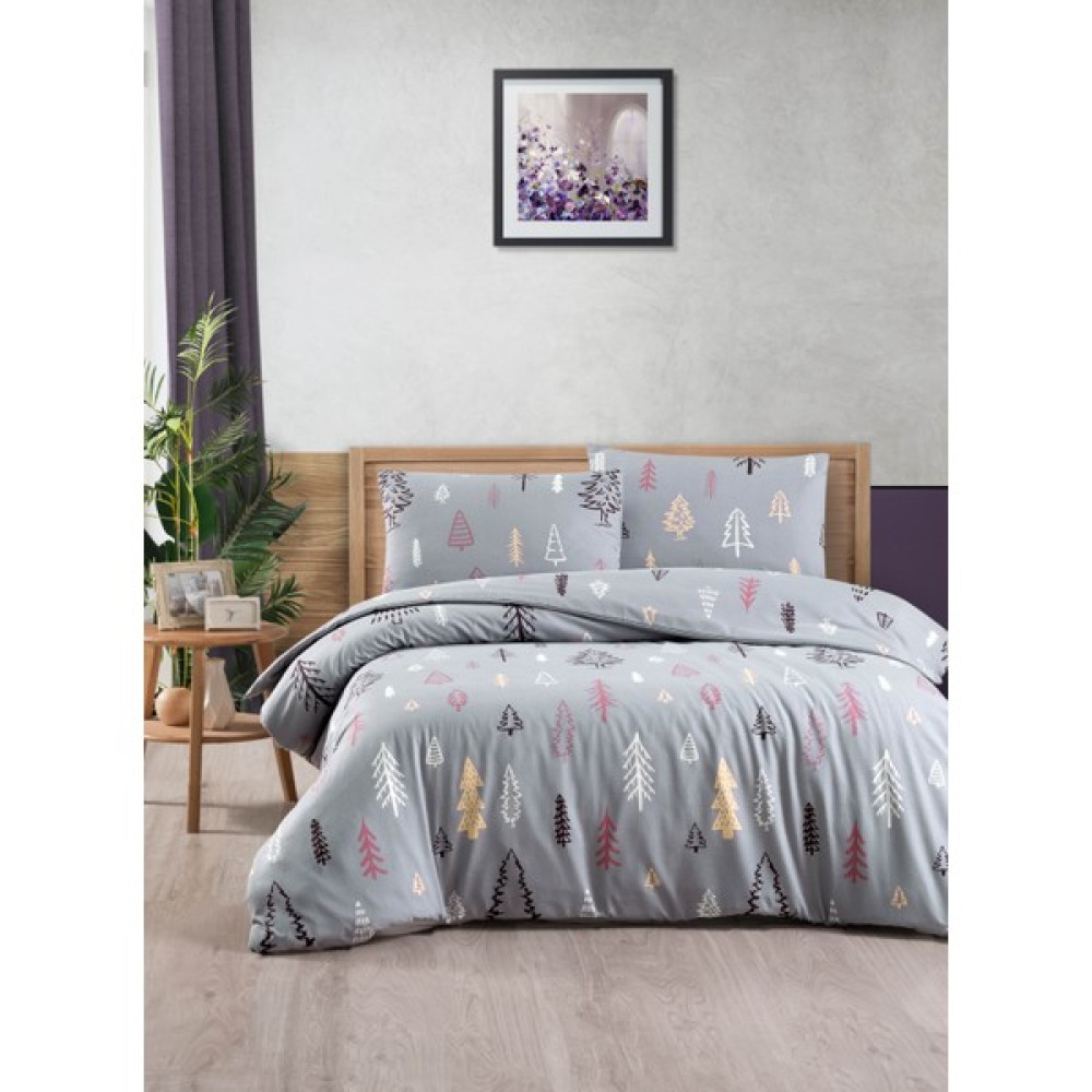 Menderes Home Cotton Collection Flanel Çift Kişilik Nevresim Takımı GCREF2301 - Gri - 200 x 220 cm Nevresim Takımı Fiyatı
