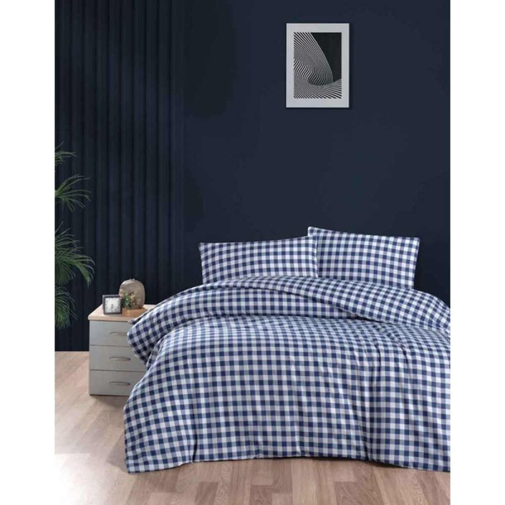 Menderes Home Cotton Collection Flanel R Tek Kişilik Nevresim Takımı Mongar Lacivert - 160 x 220 cm Nevresim Takımı Fiyatı