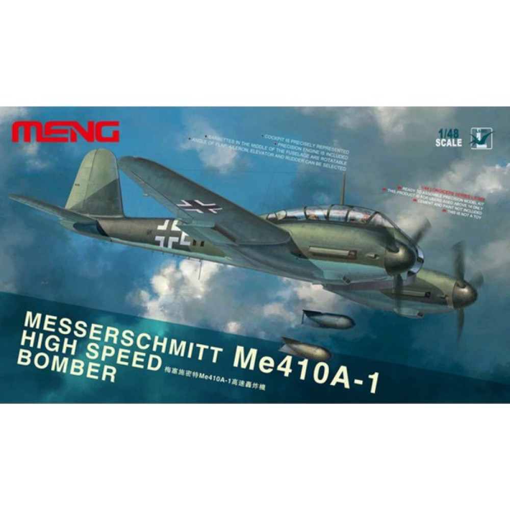 Meng LS-003 1/48 Messerschmitt Me 410A-1 Bombardıman Uçağı Maketi - Yeşil Maket Fiyatı
