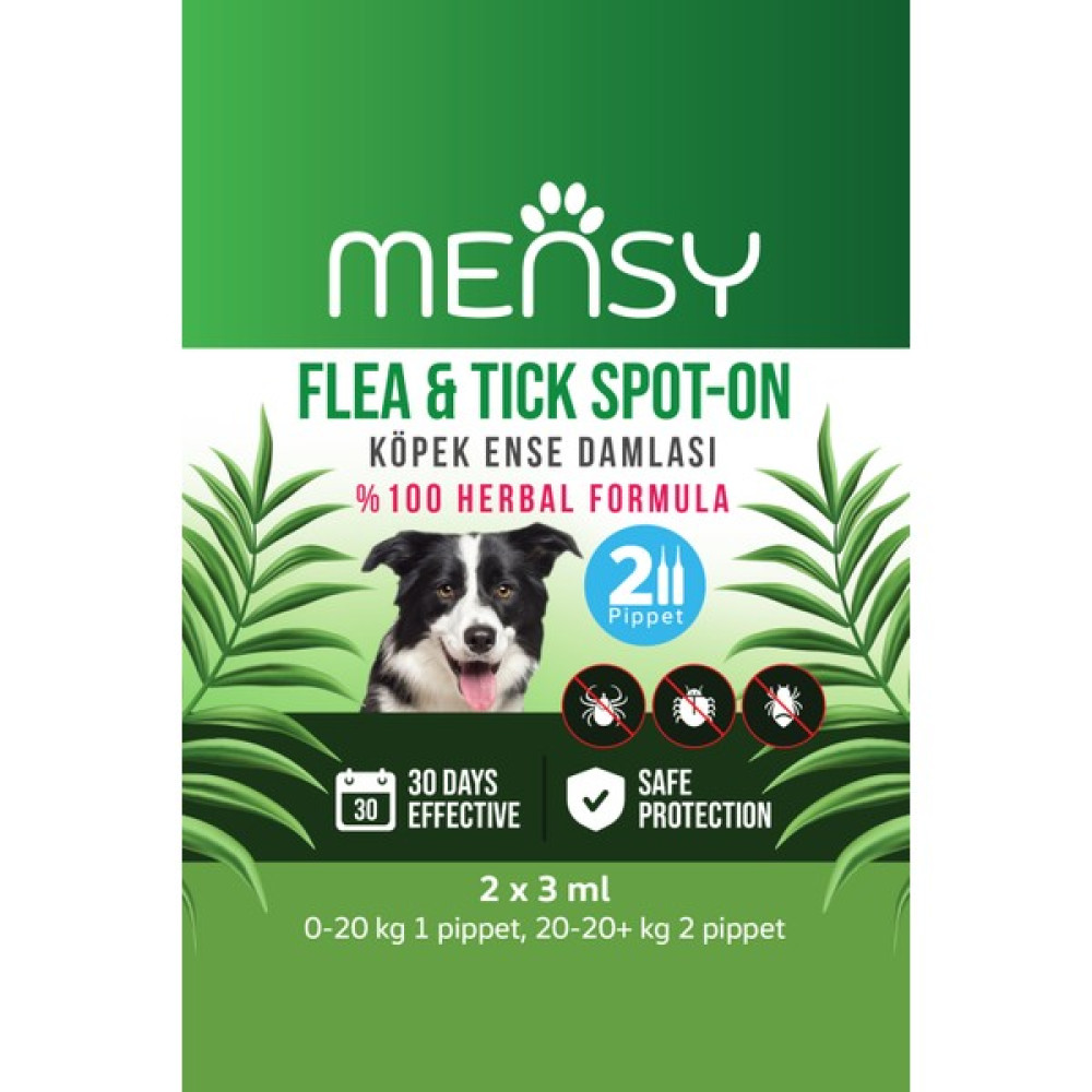 Mensy Köpek Ense Bit Pire Kene Deri Bakımı Bitkisel Damla Dış Parazit Spot On Mensyspoton Evcil Hayvan Ürünleri Fiyatı