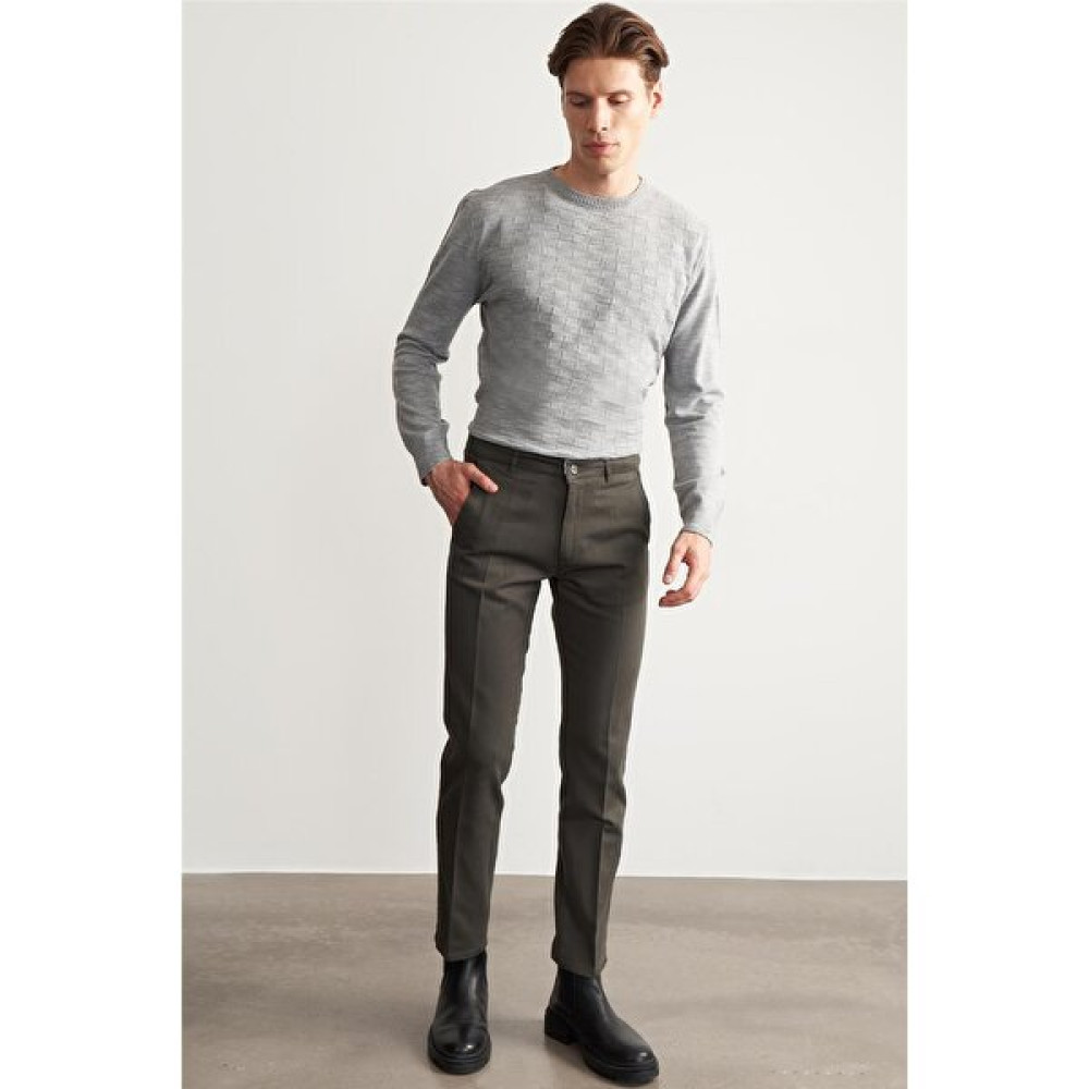 Mentality 9463 Erkek Yan Cep Gabardin Pantolon Haki Erkek Pantolon Fiyatı