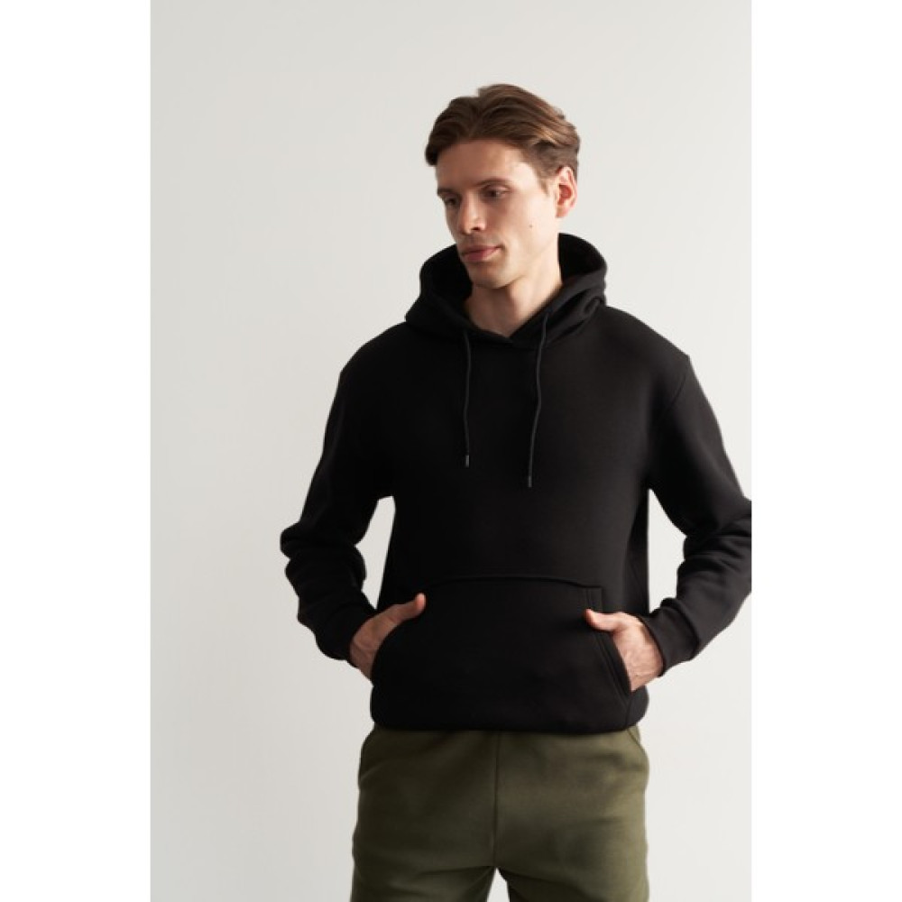 Mentality Çetinkaya Mentality 3706 Erkek Kapüşonlu Kanguru Cepli Rejenere Siyah Sweatshirt Erkek Sweatshirt Fiyatı