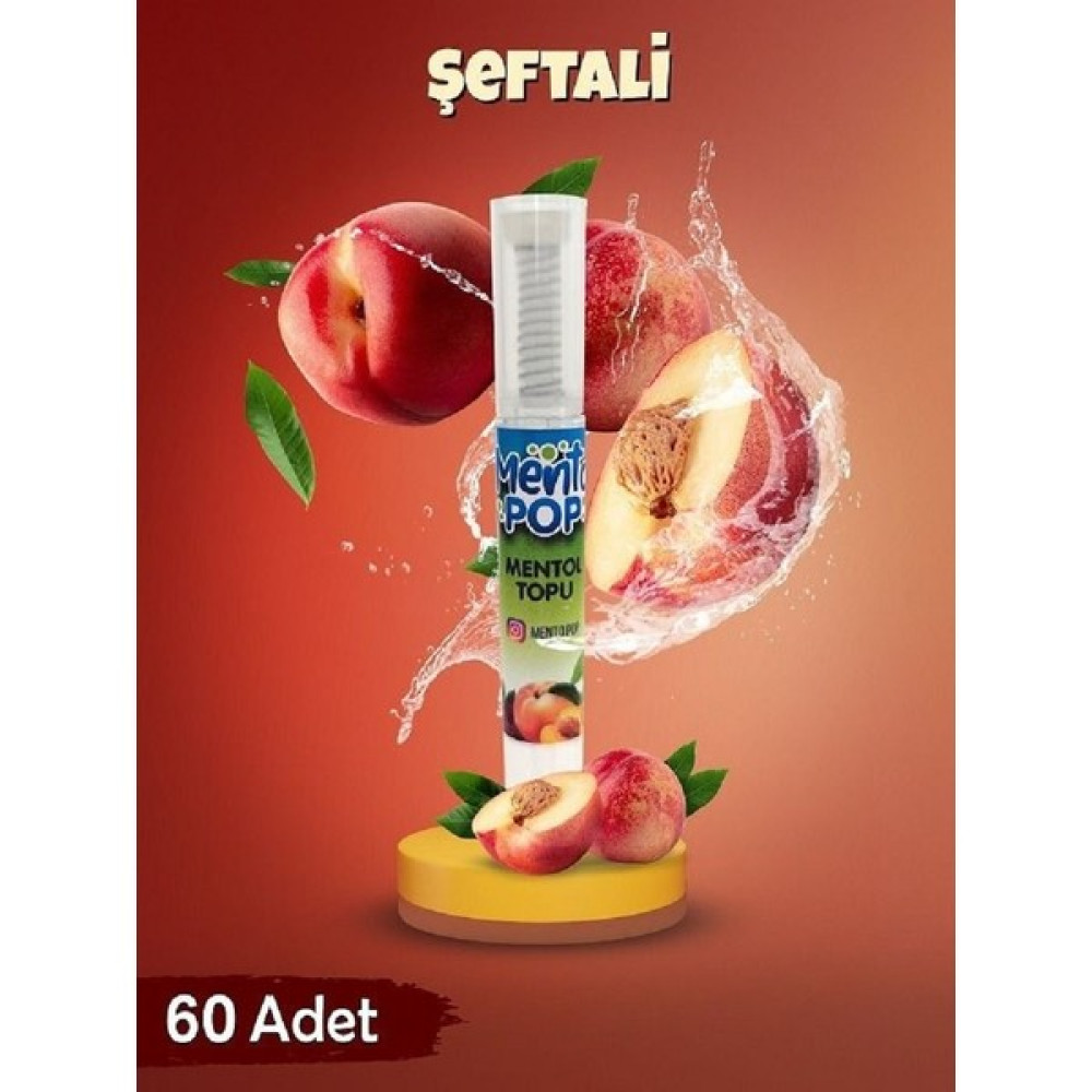 Mento Pop Mentol Topu 60 Adet Şeftalili Mentol + Aplikatör Oda Kokusu Fiyatı