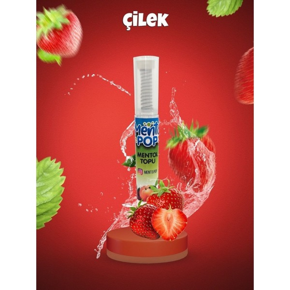 Mento Pop Mentol Topu Çilekli 60'lı + Aplikatör Oda Kokusu Fiyatı