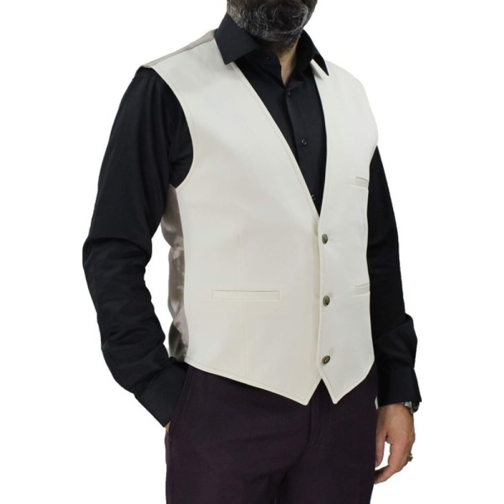 Mentor Regalo V Yaka Yelek Slim Fit Spor Model Krem 50238 Erkek Yelek Fiyatı