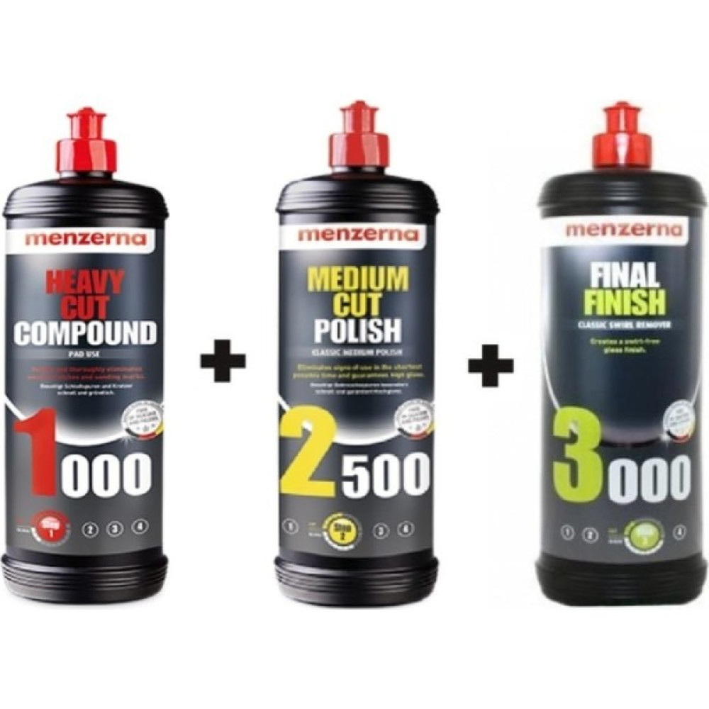 Menzerna 1000-2500-3000 Pasta Hare Giderici Seti 1lt Oto Çizik Giderici Fiyatı