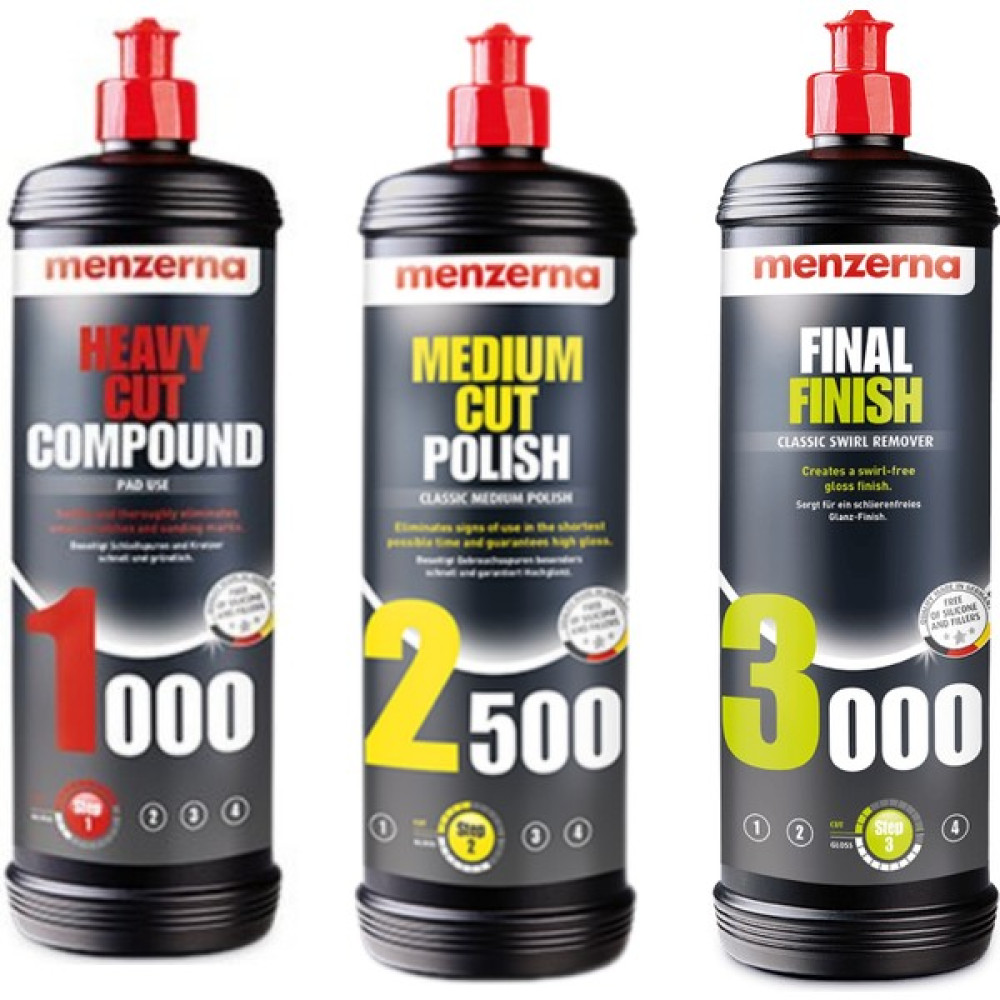 Menzerna Set 1lt 1000--2500-3000 Kalın Pasta Hare Cila Set 1kg Oto Çizik Giderici Fiyatı