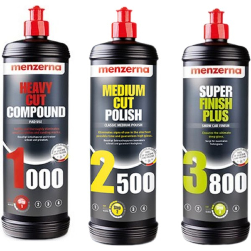 Menzerna Set 1lt 1000--2500-3800 Kalın Pasta Hare Cila Set 1kg Oto Çizik Giderici Fiyatı