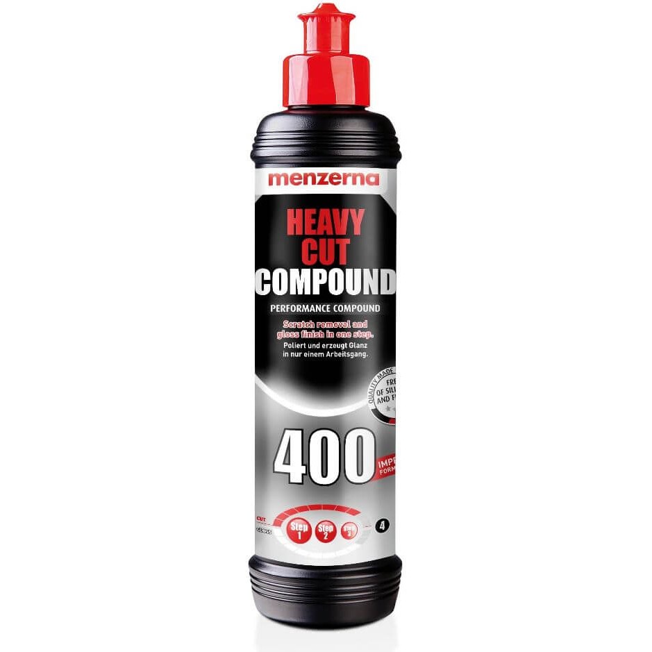 Menzerna Yeni 400 Heavy Cut Compound Ağır Çizik Giderici Kalın Pasta 250 ml Diğer Fiyatı