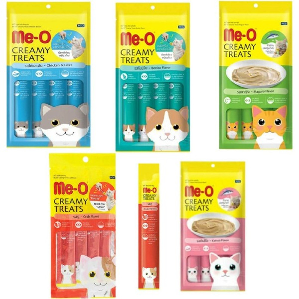 MEO Me-O - Me-O Creamy Traets 4X15 gr Ödül Maması Avantaj Paketi 5 Çeşit Evcil Hayvan Ürünleri Fiyatı