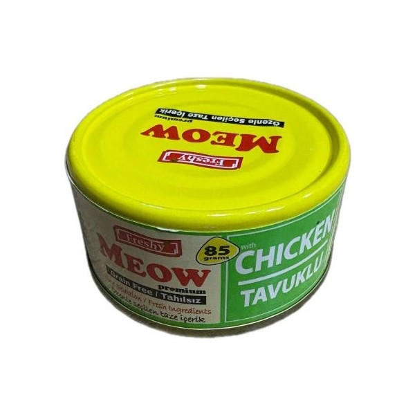 Meow Tahılsız Tavuklu Pate Kedi Konserve 85G Diğer Fiyatı