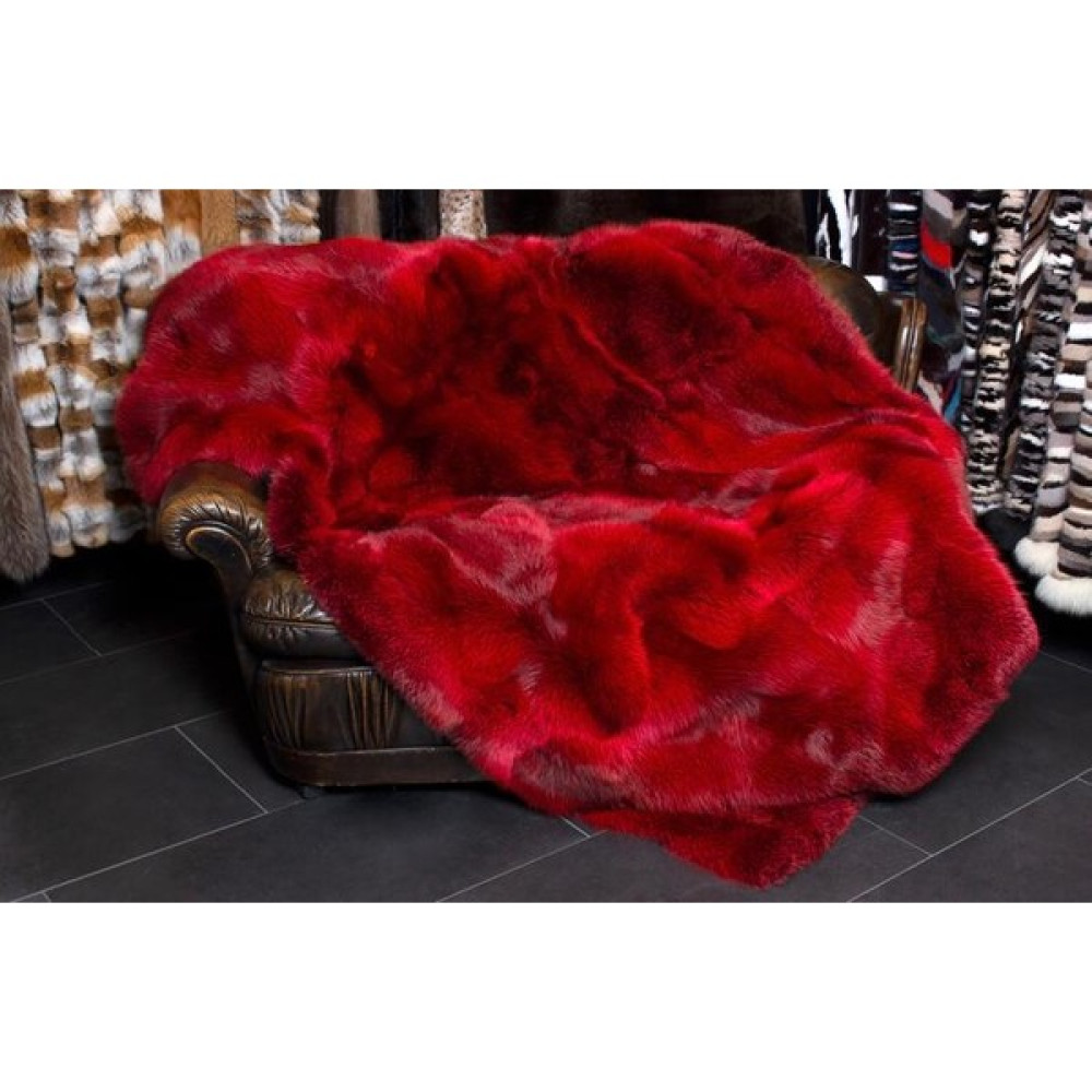 MER HOME Kırçıllı Kırmızı Peluş Koltuk Şalı (140X140) - 140 x 140 cm Koltuk & Kanepe Örtüsü Fiyatı