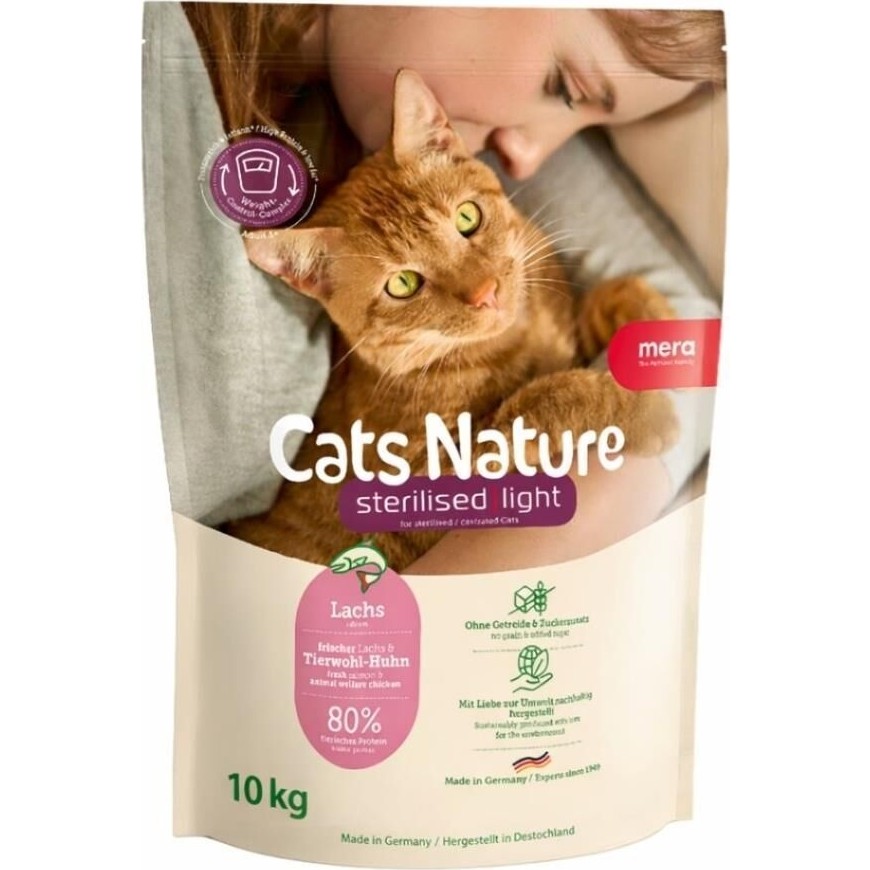Mera Cats Nature Kısırlaştırılmış Somonlu Yetişkin Kedi Maması 10 kg Evcil Hayvan Ürünleri Fiyatı