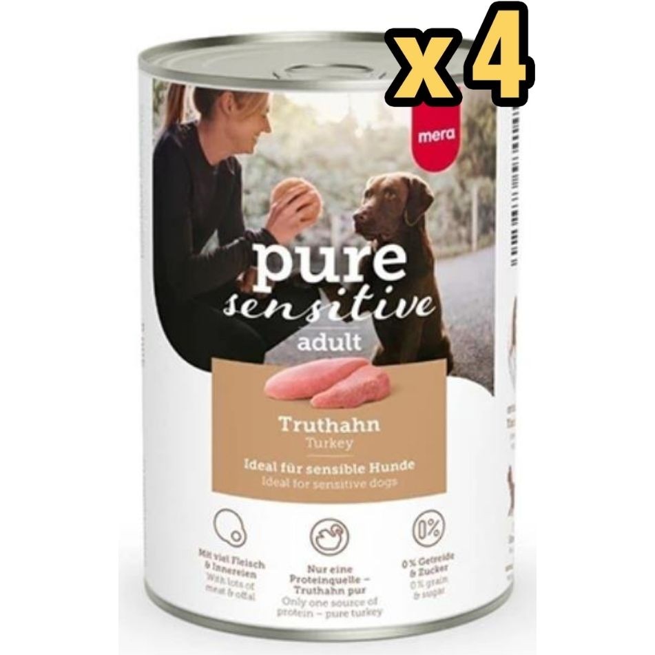 Mera Pure Sensitive Adult Hindili Yetişkin Köpek Konservesi 400 gr x 4 Adet Evcil Hayvan Ürünleri Fiyatı