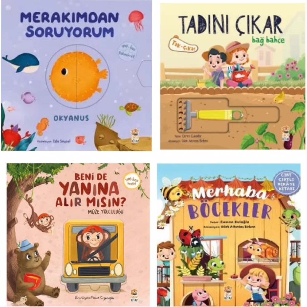 Merakımdan Soruyorum- Tadını Çıkar Bağ Bahçe - Benide Yanınaalır Mısın? Müze Yolculuğu-Merhabab Böcekler Zeka Geliştirici Kitaplar Fiyatı