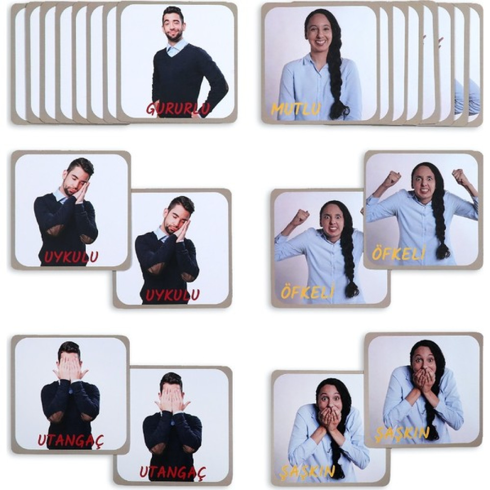 Meraklı Zebra Duygular Temalı Eşleştirme Kartları Eğitici Oyuncak Fiyatı