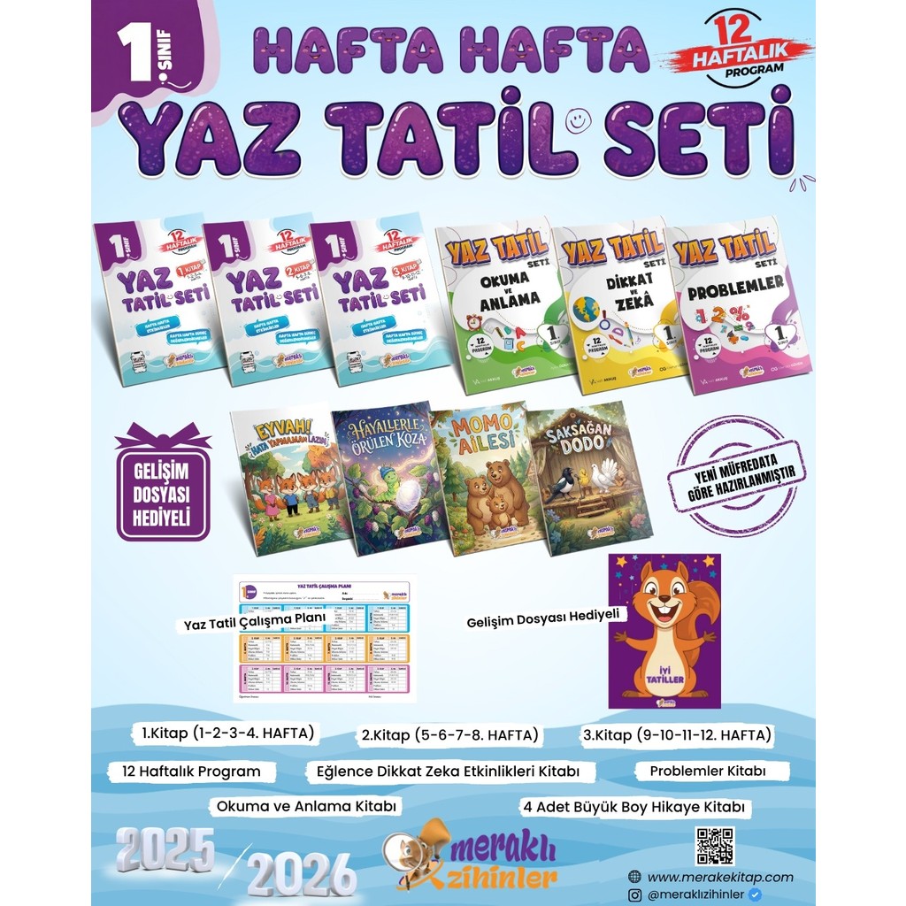 Meraklı Zihinler 1.sınıf Yaz Tatil Seti (2025-2026) Diğer Fiyatı