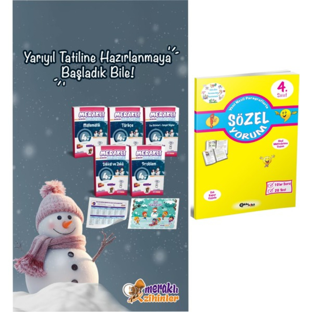 Meraklı Zihinler 4. Sınıf Yarıyıl Tatil Seti Tüm Dersler Fiyatı