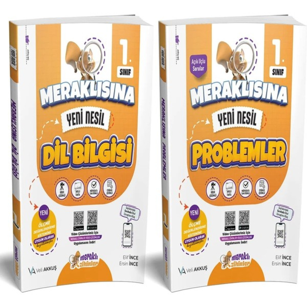 Meraklı Zihinler Yayınları 1. Sınıf Meraklısına Dil Bilgisi ve Problemler Tüm Dersler Fiyatı