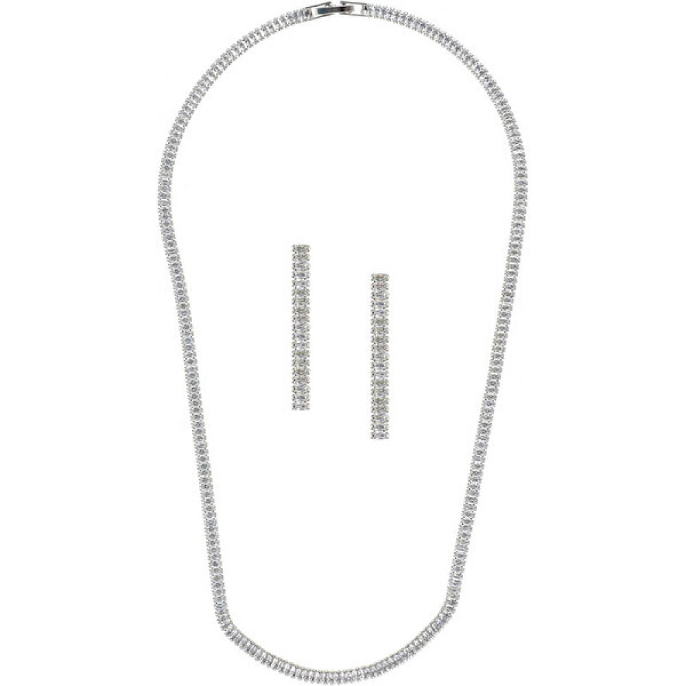 Merano Design 4mm Beyaz Baget Set Bijuteri Kolye Fiyatı