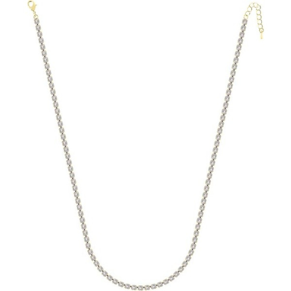 Merano Design 4mm Gold Su Yolu Kolye - Beyaz - Standart Kolyeler Fiyatı