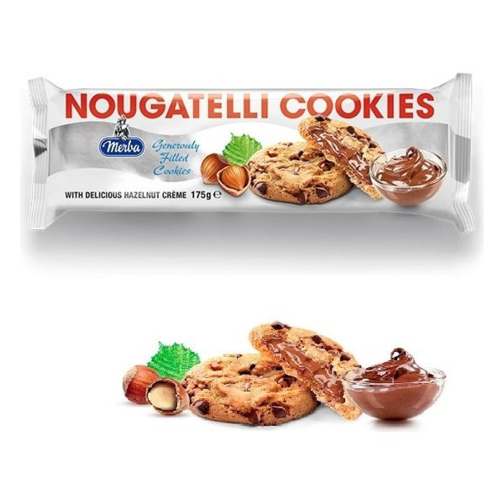 Merba Nougatelli Cookies Bitter Çikolatalı Kakaolu Fındık Kremalı Dolgulu Kurabiye 175 Gr. (1 Paket) - 160 gr Oto Boyaları Fiyatı