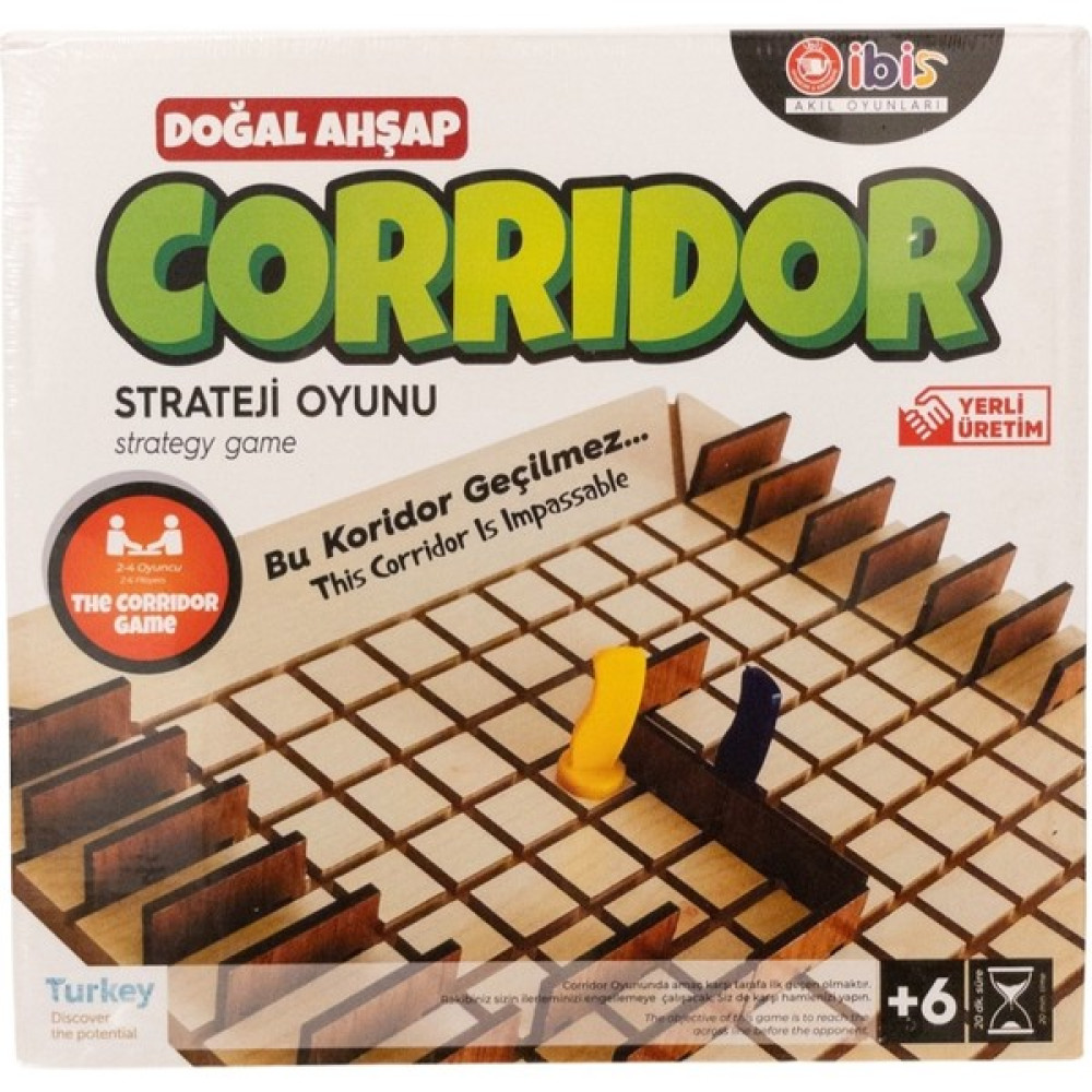 Mercan Oyuncak Corridor (Koridor) Ahşap Zeka ve Strateji Oyunu Oyun Takımları Fiyatı