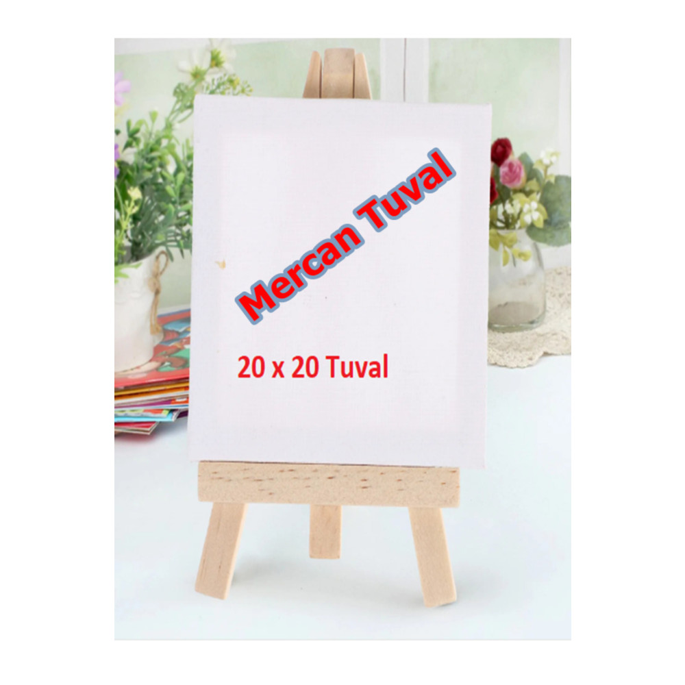 mercan tuval 20 X 20 Cm Astarlı Arkadan Zımbalı 1 Adet Tuval Fiyatı