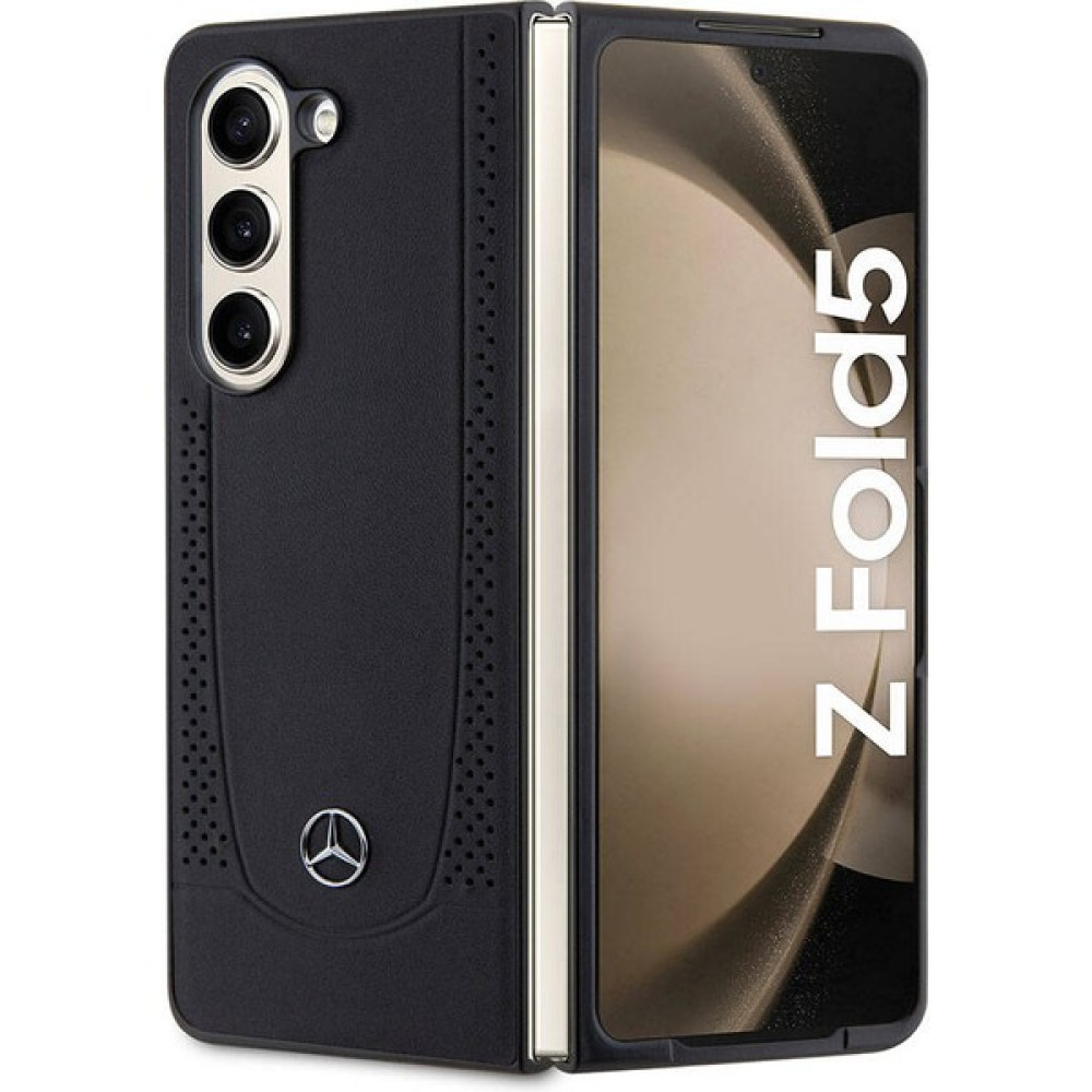 Mercedes Benz Galaxy Z Fold 5 Kılıf Mercedes Benz Orjinal Lisanslı Metal Yıldız Logolu Urban Deri Kapak Siyah Cep Telefonu Kılıfı Fiyatı