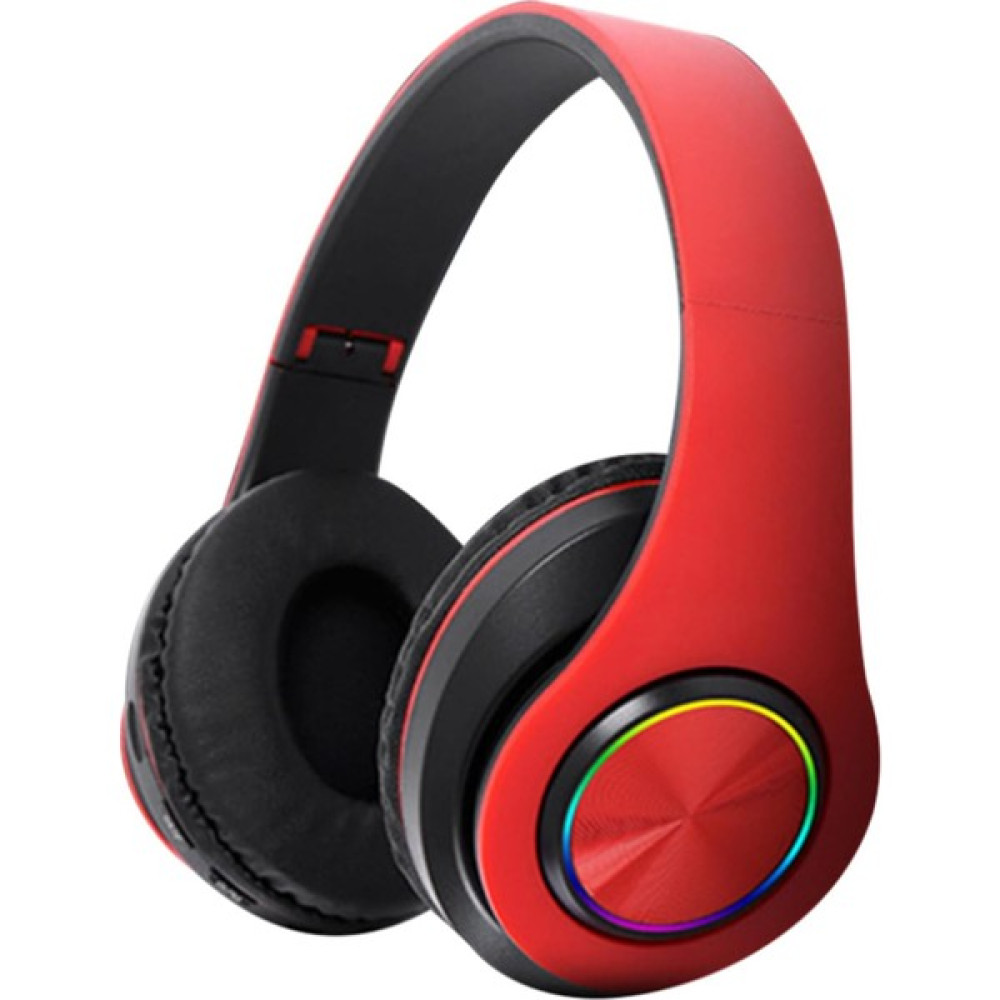 MerciTech B39 Kablosuz Rgb LED Bluetooth Kulaklık 8d Ses Kalitesi Katlanabilir Fm-Aux-Sd - Kırmızı Bluetooth Kulaklık Fiyatı