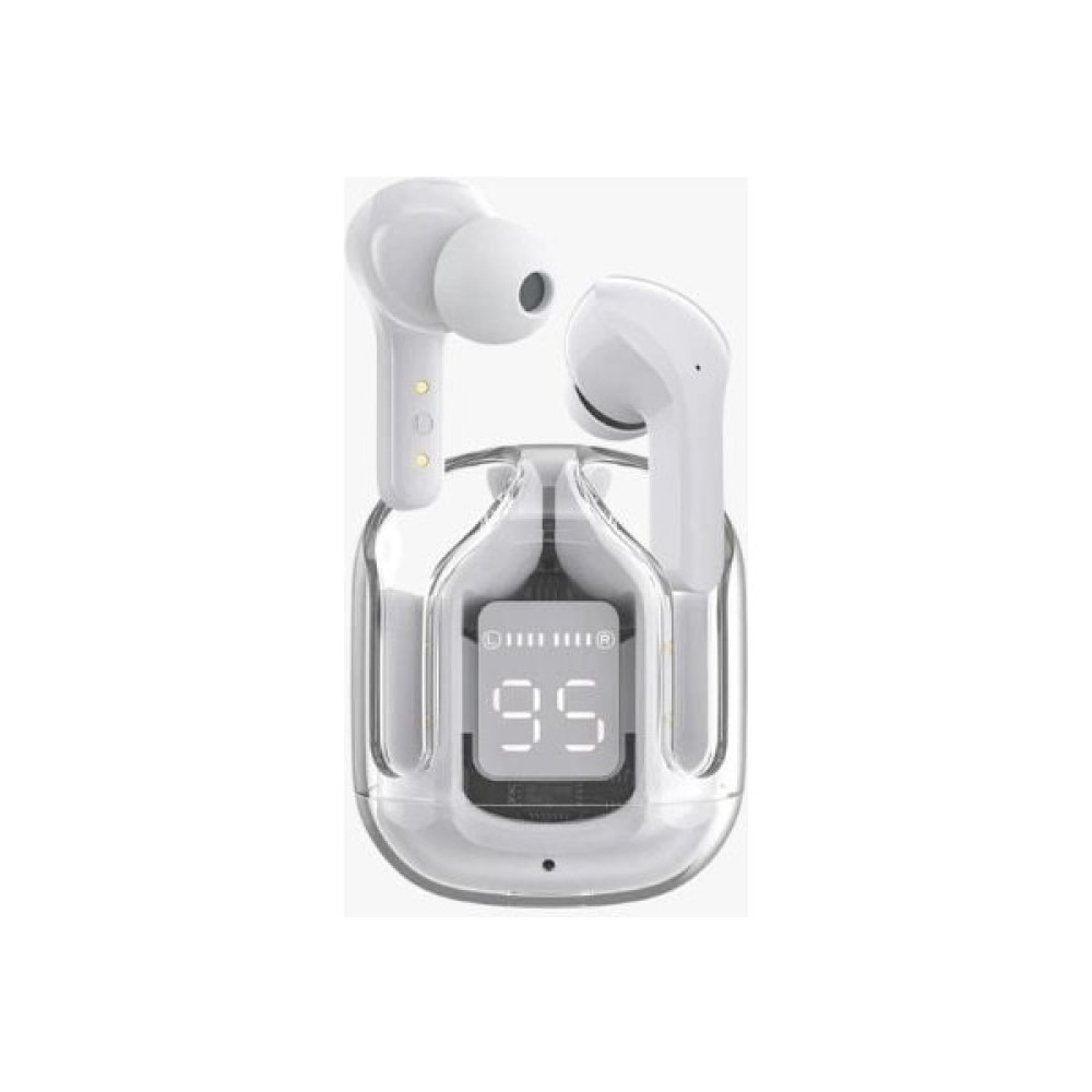 MerciTech Bluetooth Kulaklık Kablosuz Ultrapods Dijital Göstergeli Gaming Dokunamtik Enc V5.3 Yeninesil - Beyaz Bluetooth Kulaklık Fiyatı