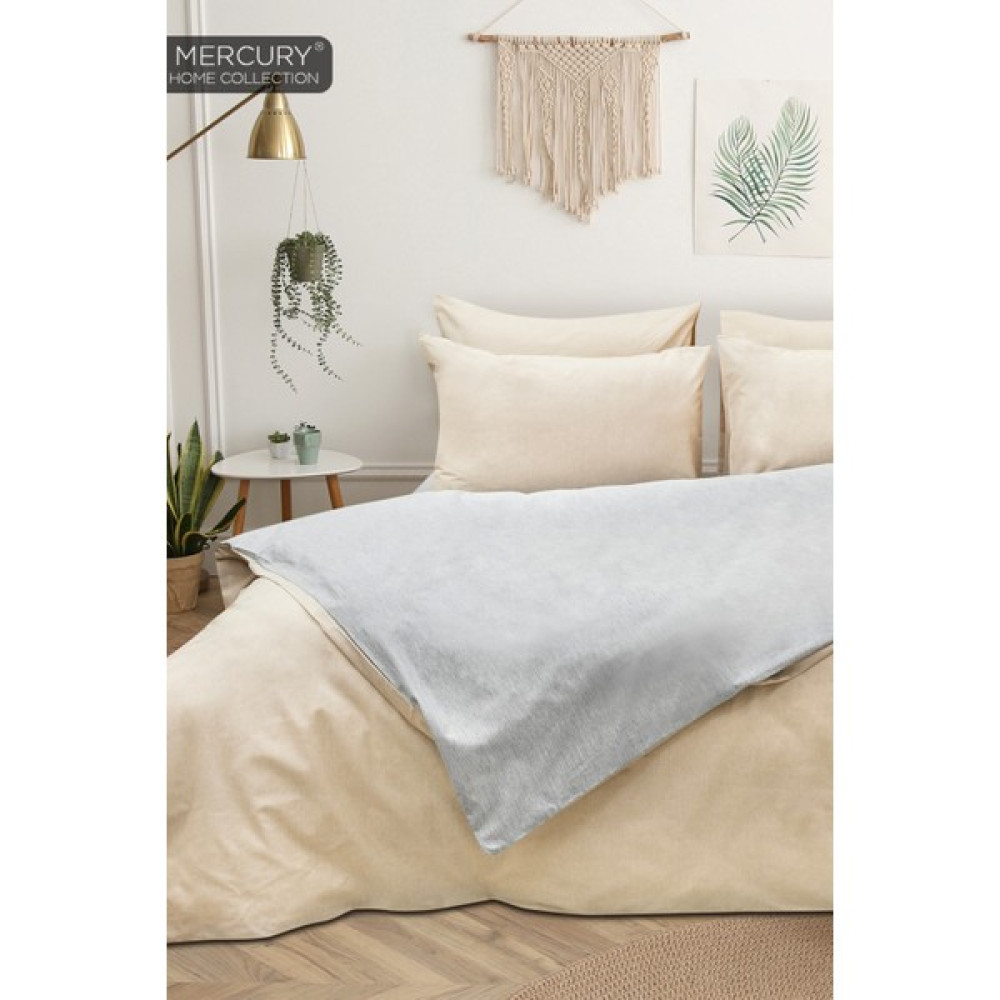 Mercury Çift Kişilik Pamuklu Nevresim Takımı | Lastikli Çarşaflı Siyah-Gri | Çift Taraflı Düğmeli Nevresim - Bej - Gri - 200 x 220 cm Diğer Fiyatı