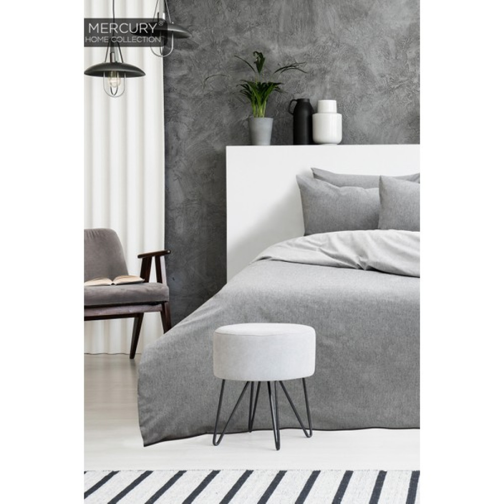 Mercury Çift Kişilik Pamuklu Nevresim Takımı | Lastikli Çarşaflı Siyah-Gri | Çift Taraflı Düğmeli Nevresim - Füme - Gri - 200 x 220 cm Diğer Fiyatı