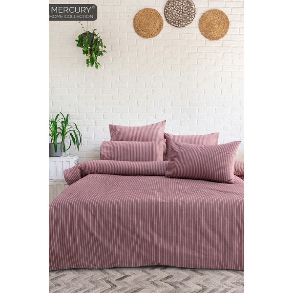 Mercury Line Çift Kişilik Füme Nevresim Takımı | Pamuklu ve Çarşafı Lastikli - Bordo - 200 x 220 cm Diğer Fiyatı