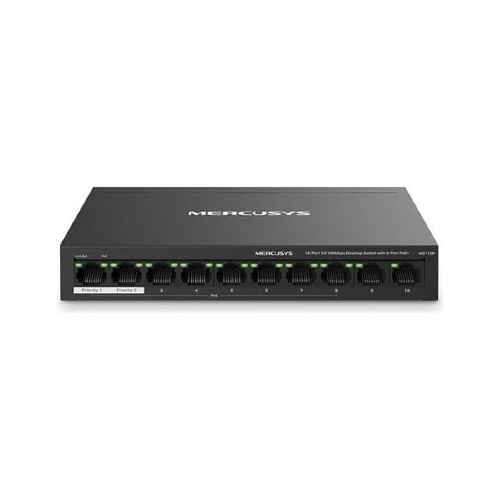 Mercusys 10-Port MS110P 10/100 Yönetilmez 65W 8-Port Poe Swıtch Oto Boyaları Fiyatı
