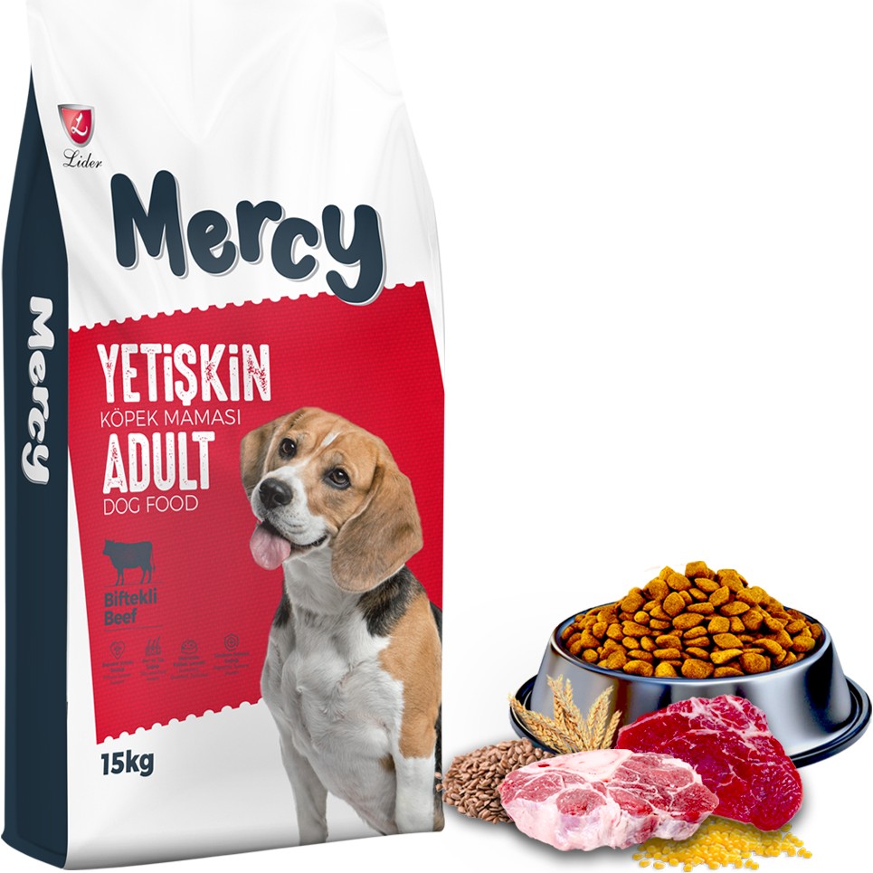 Mercy Biftekli Yetişkin Köpek Maması 15 kg Tüm Irklar İçin Ekonomik Beslenme Diğer Fiyatı