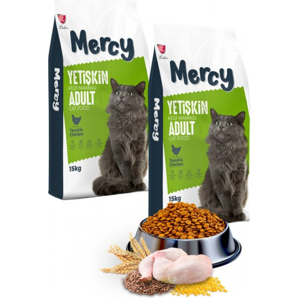 Mercy Tavuklu Yetişkin Kedi Maması 15 kg x 2 Adet Evcil Hayvan Ürünleri Fiyatı