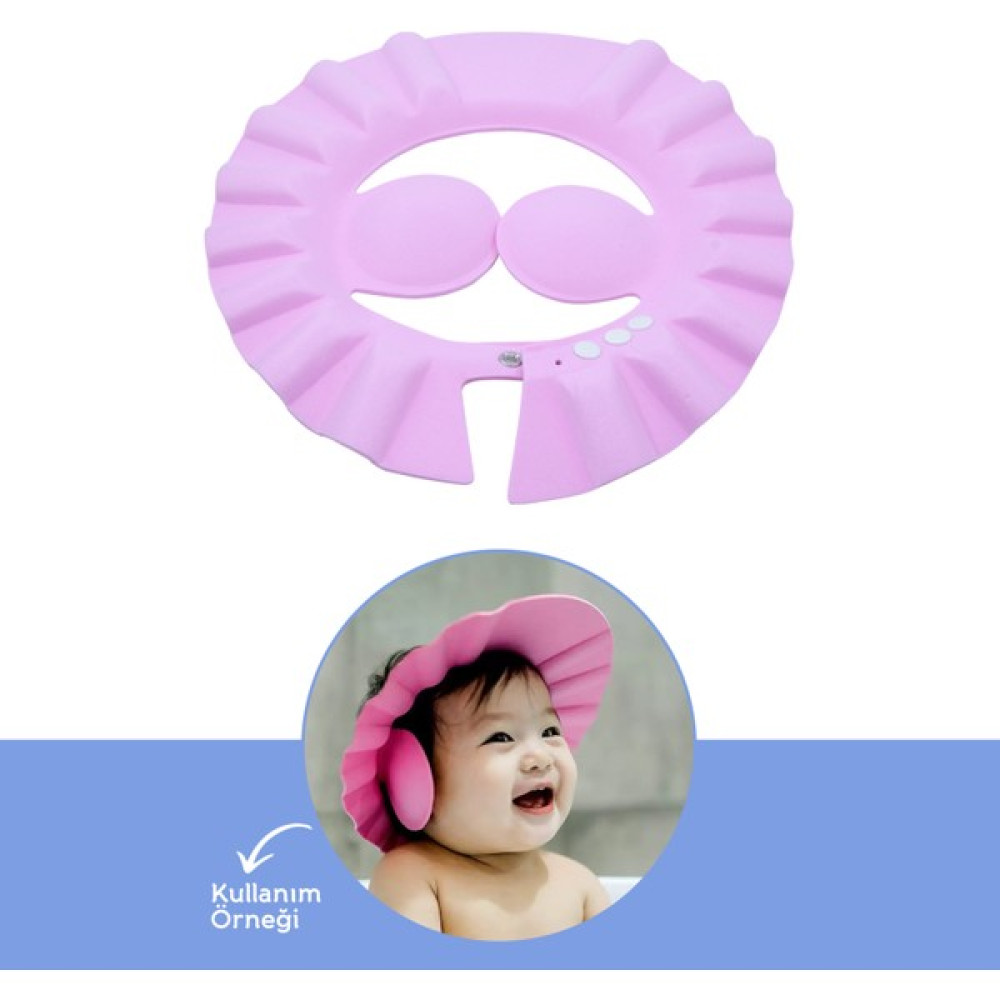 Merdia Kids Bebek Yıkama Şapkası - Pembe Bebek Banyo-Tuvalet Fiyatı