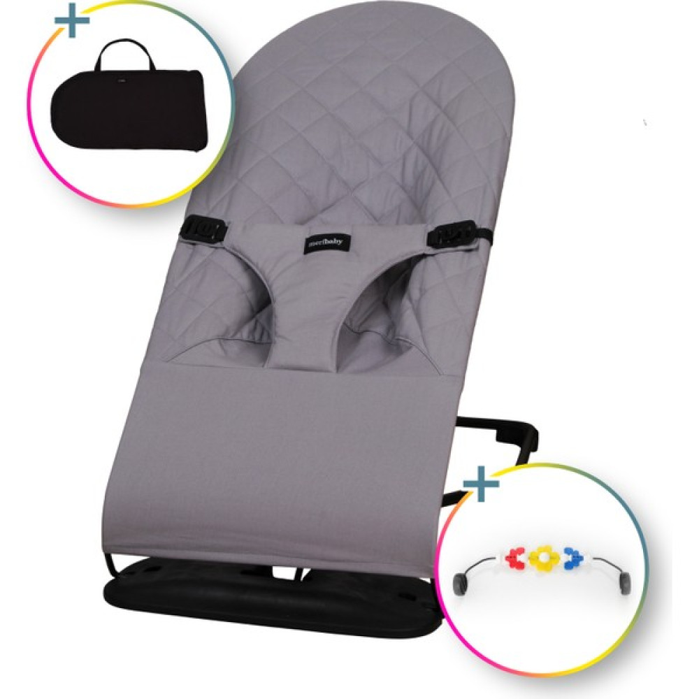 Merfbaby Oyuncaklı Ana Kucağı - Gri - Çantalı Ana Kucağı Fiyatı