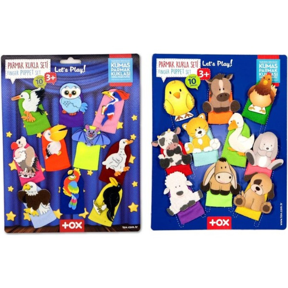 Mergen CLZ247 2 Set - 20 Parça Evcil Hayvanlar ve Uçan Hayvanlar Parmak Kukla Bebek Oyuncakları Fiyatı