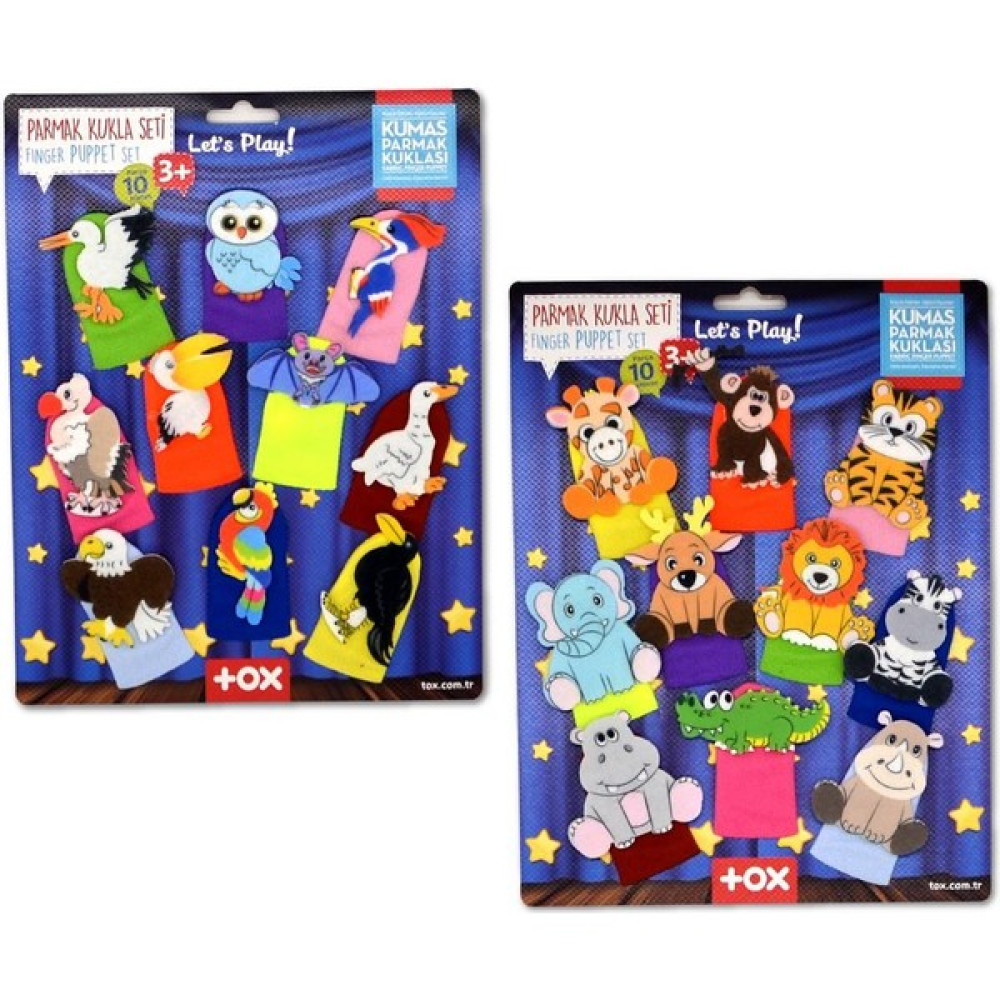 Mergen CLZ247 2 Set - 20 Parça Safari ve Uçan Hayvanlar Parmak Kukla Bebek Oyuncakları Fiyatı