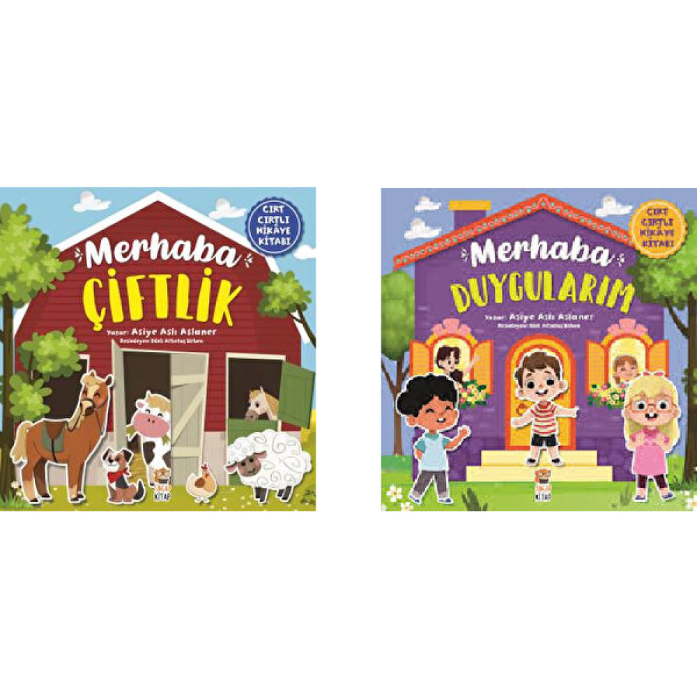 Merhaba Çiftlik - Merhaba Duygularım Cırt Cırtlı Hikaye Kitapları 2 Kitap Set Zihinsel Gelişim Kitapları Fiyatı